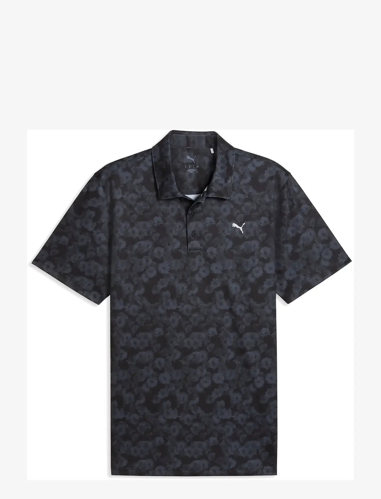 PUMA Golf - Pure 2.0 Floral Polo - oberteile & t-shirts - puma black - 0