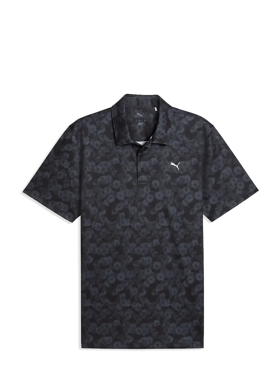 PUMA Golf - Pure 2.0 Floral Polo - alussärgid ja t-särgid - puma black - 0