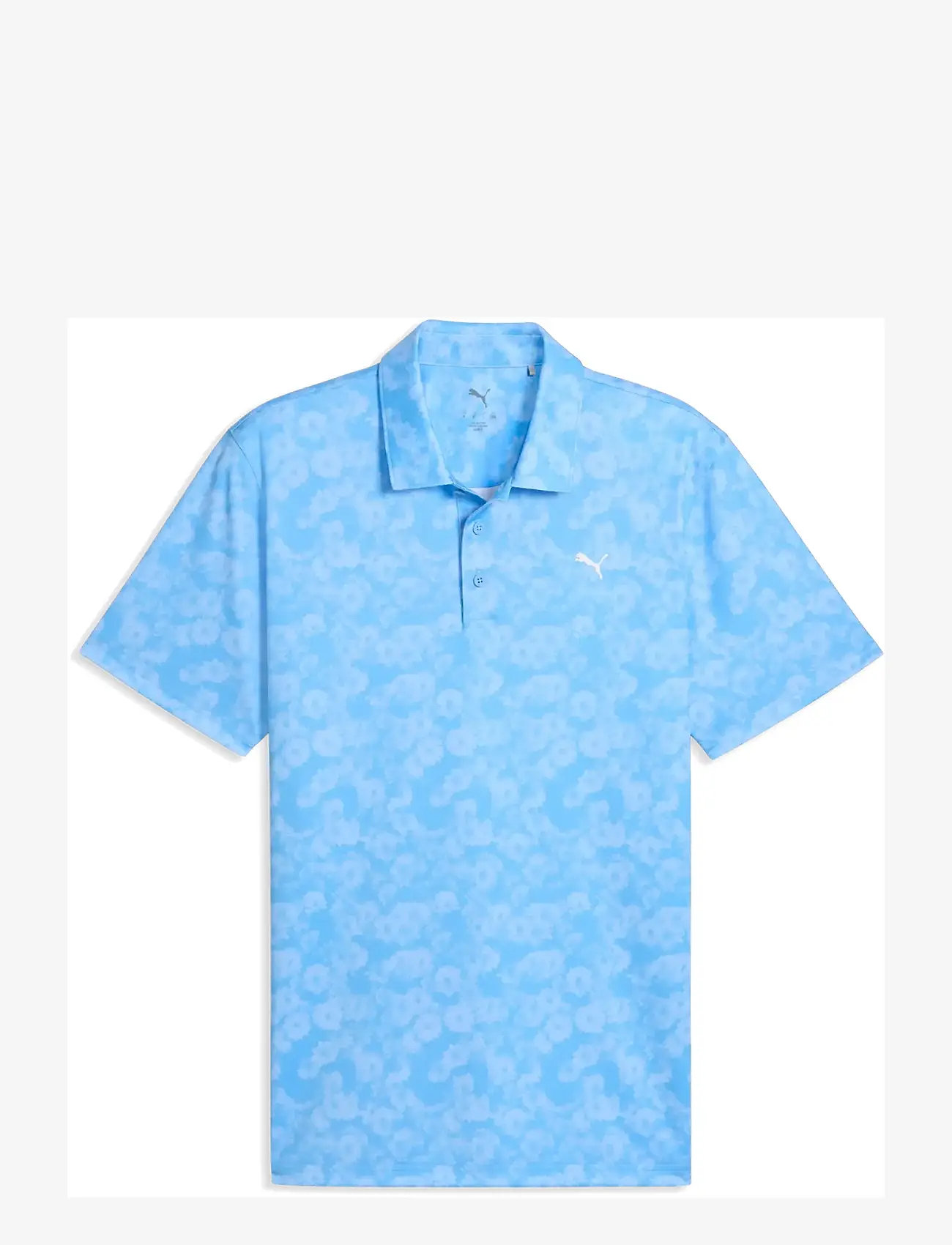 PUMA Golf - Pure 2.0 Floral Polo - oberteile & t-shirts - team light blue - 0