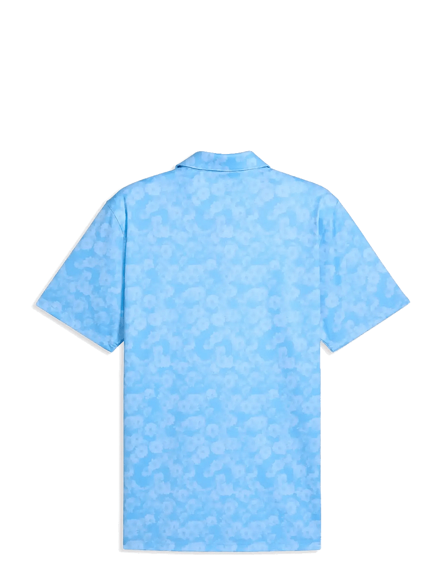 PUMA Golf - Pure 2.0 Floral Polo - polos - team light blue - 1