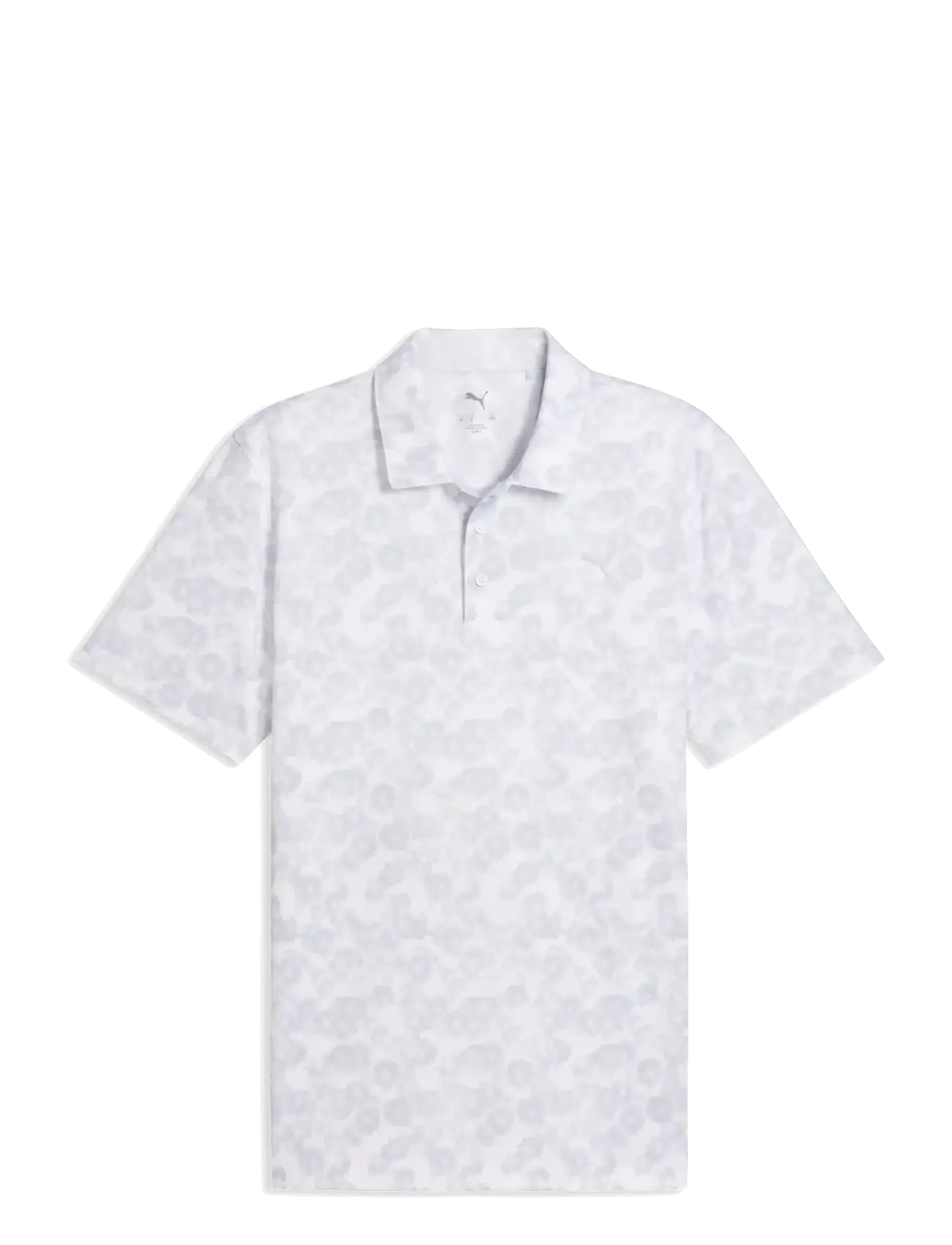 PUMA Golf Pure 2.0 Floral Polo, Mænd, Blomstret Poloshirt, Grå, Str: M