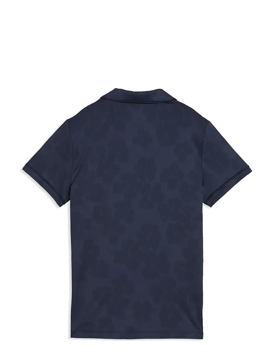 PUMA Golf - W Floral Lace Jacquard SS Polo - oberteile & t-shirts - deep navy - 1