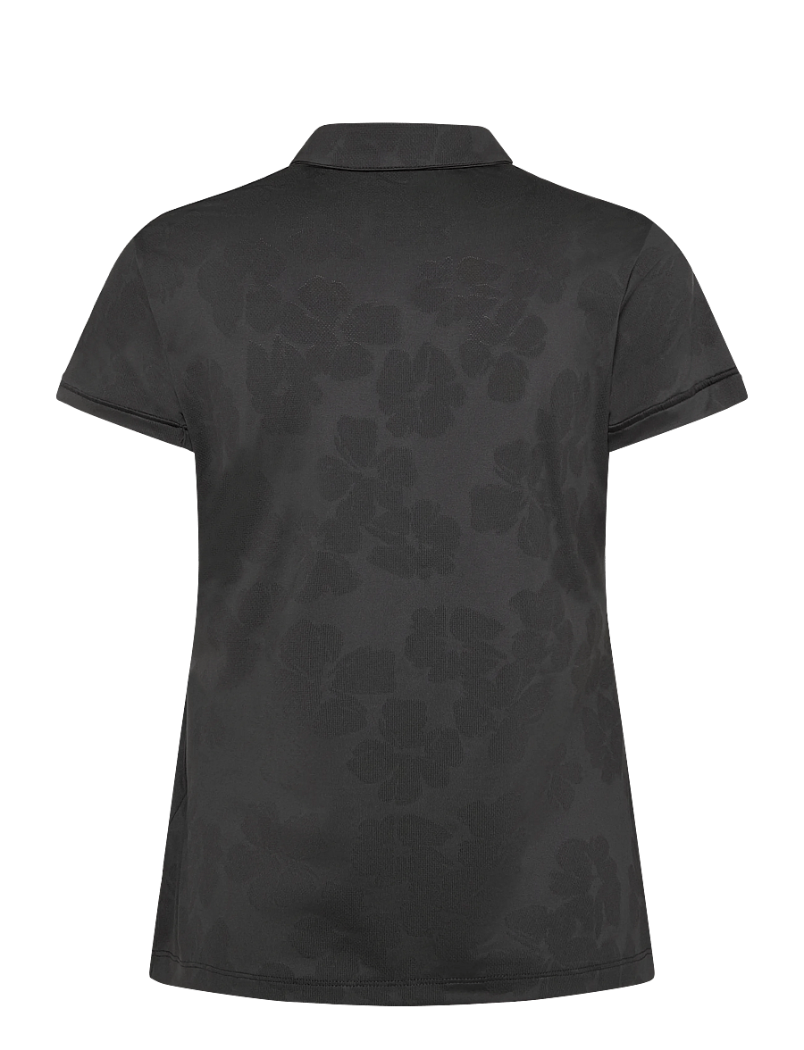 PUMA Golf - W Floral Lace Jacquard SS Polo - polos - puma black - 1