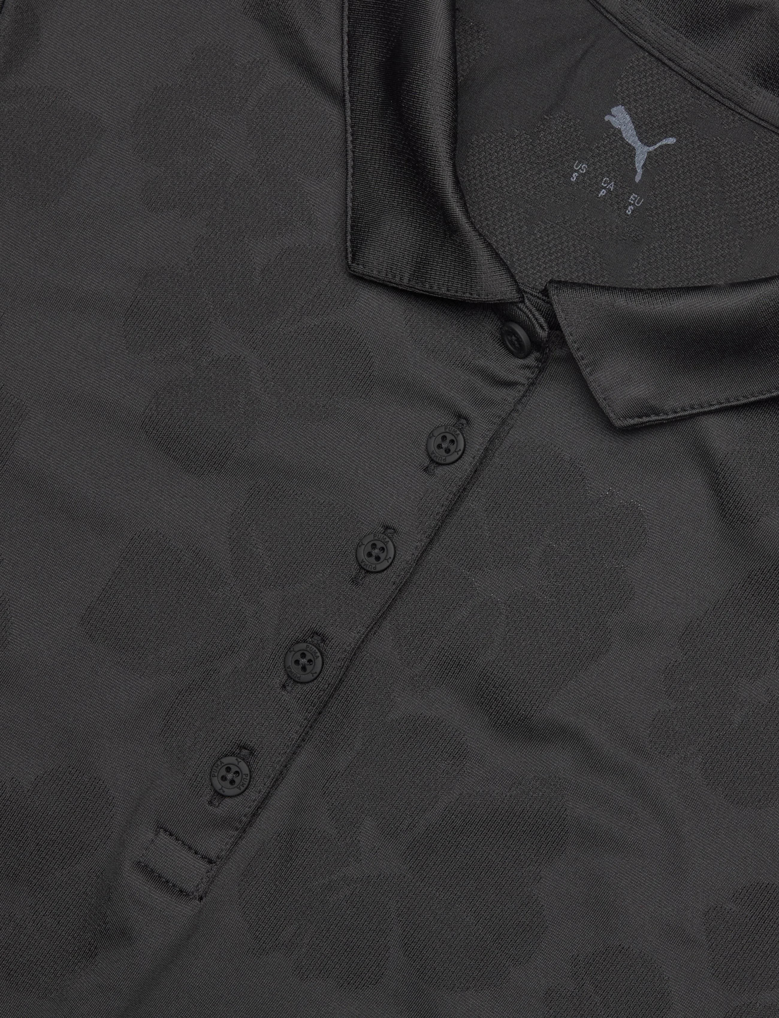 PUMA Golf - W Floral Lace Jacquard SS Polo - polos - puma black - 2