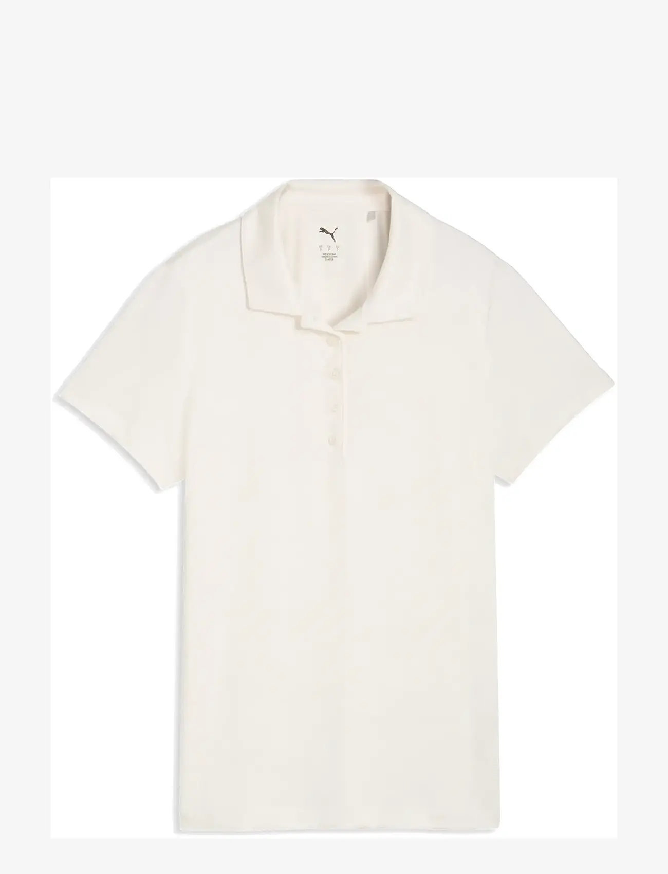 PUMA Golf - W Floral Lace Jacquard SS Polo - alussärgid ja t-särgid - warm white - 0