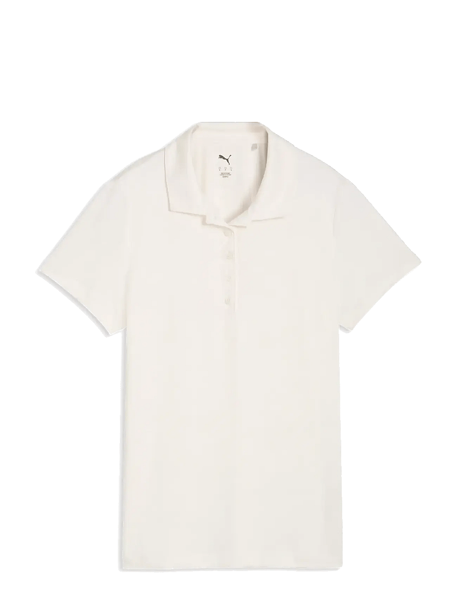 PUMA Golf - W Floral Lace Jacquard SS Polo - toppe & t-shirts - warm white - 0