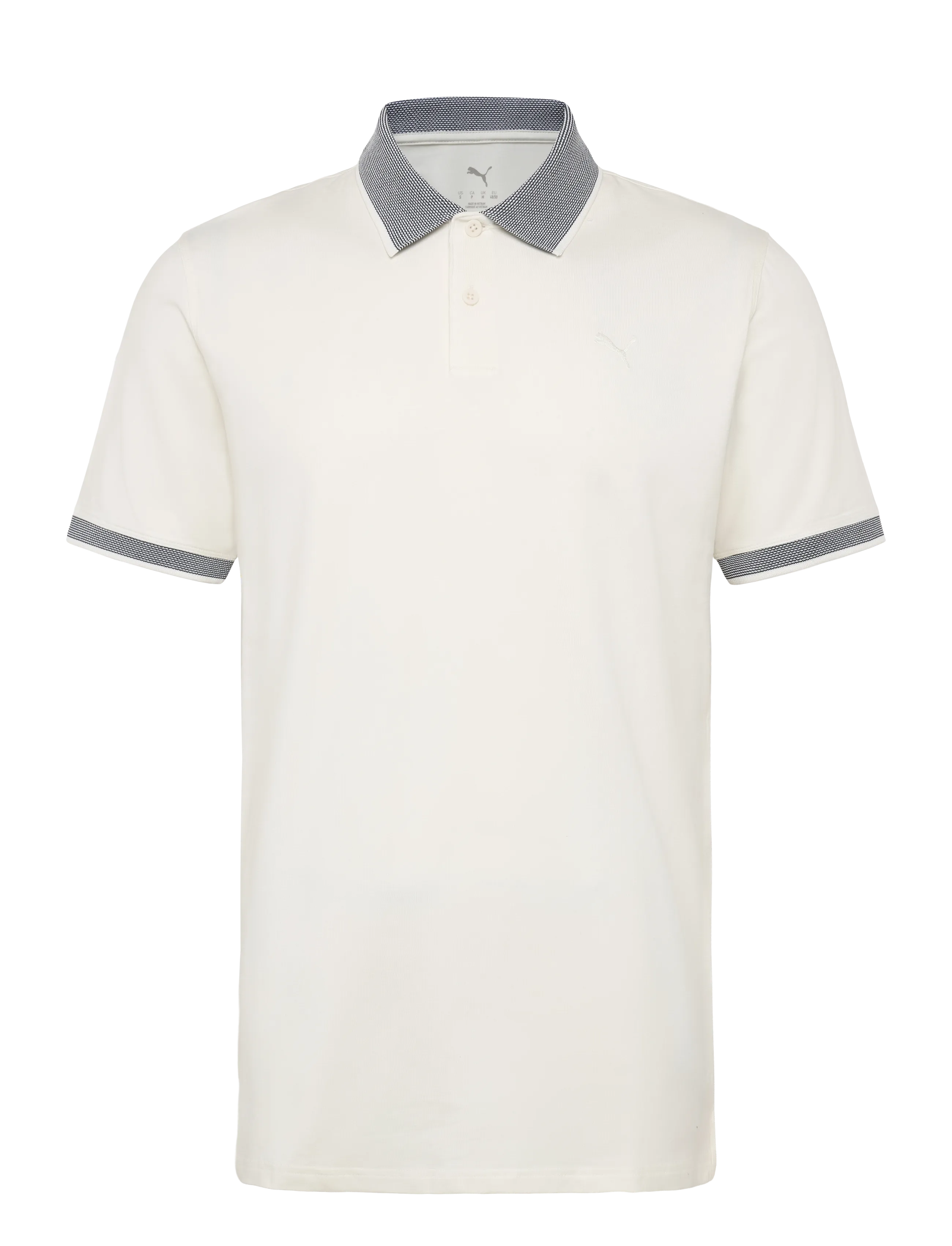 PUMA Golf Modalon Crafted Polo - LC - Kleidung - WARM WHITE-DEEP NAVY / white
