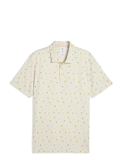 PUMA Golf PUMA X AP Cloudspun Lemon Polo - Polosärgid - ALPINE SNOW / cream