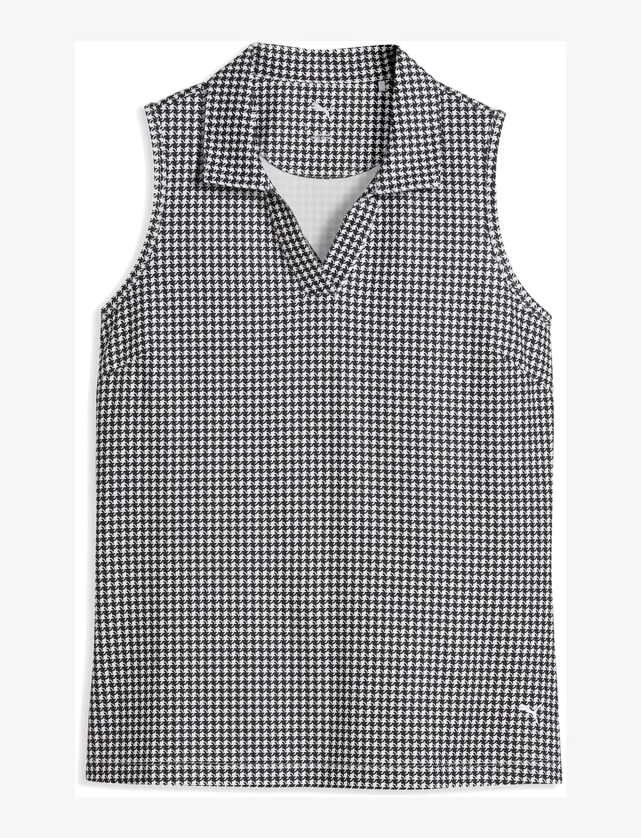 PUMA Golf - W Cloudspun Mono Check SL Polo - alussärgid ja t-särgid - puma black - 0