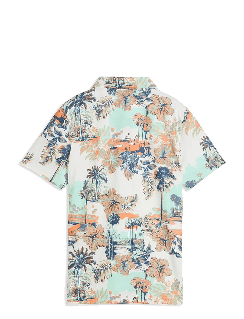 PUMA Golf - Boys Cloudspun Palm Polo - kortærmede poloer - warm white - 1