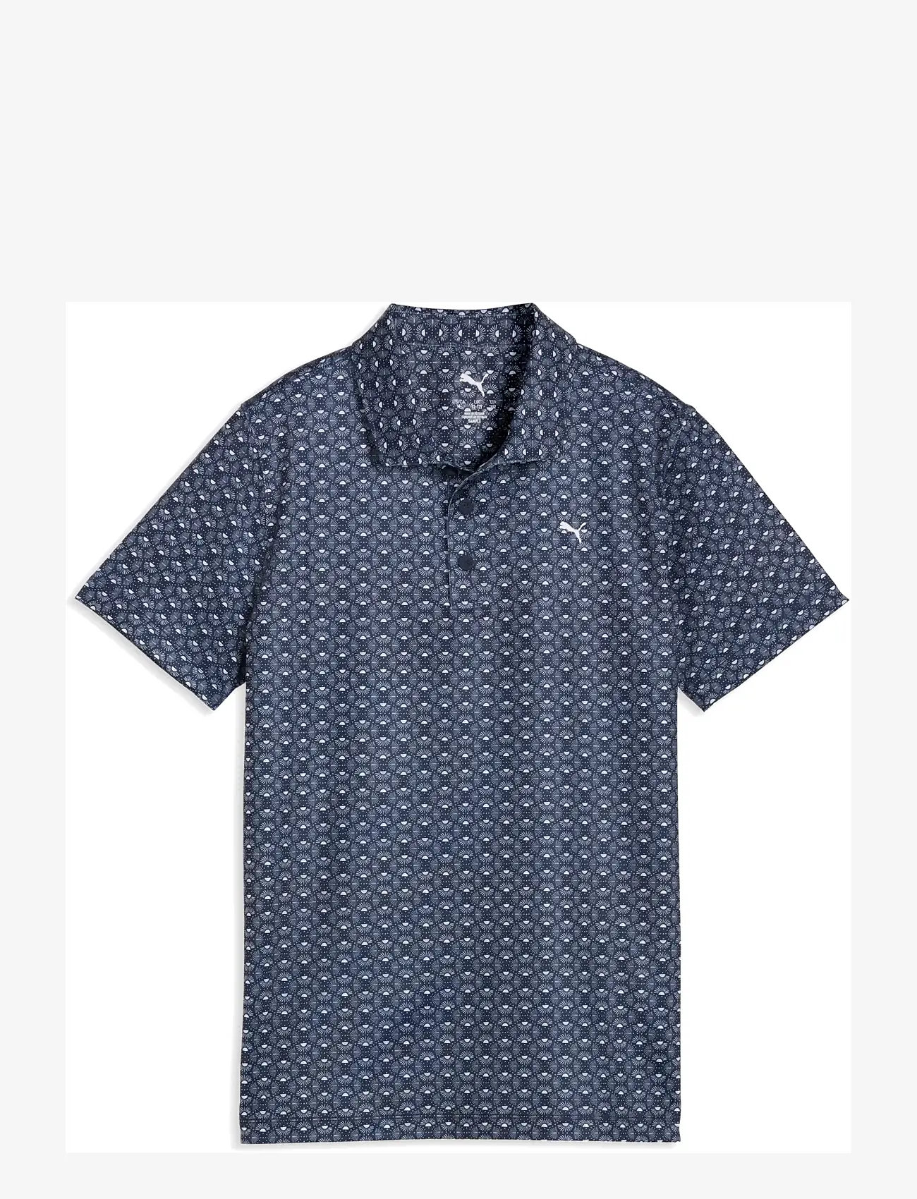 PUMA Golf - Boys Mattr Scallop Polo - kortærmede poloer - deep navy-white glow - 0