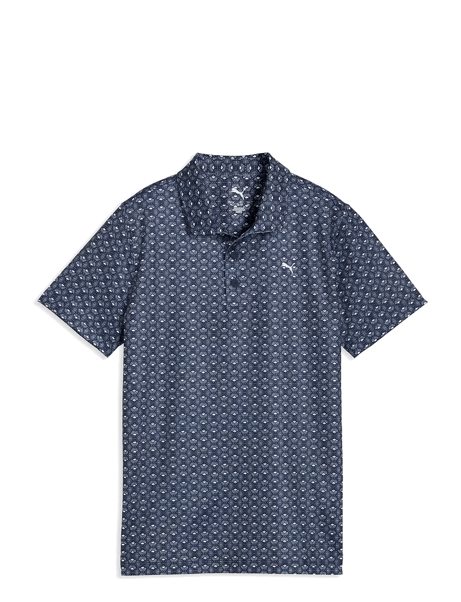 PUMA Golf - Boys Mattr Scallop Polo - lühikeste varrukatega polod - deep navy-white glow - 0