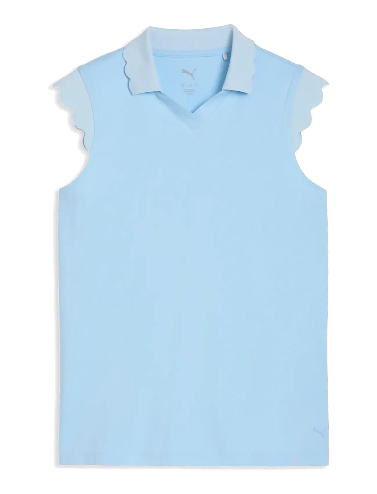 PUMA Golf Girls Cloudspun Scallop Sleeve Polo - Poloshirts - SPRING BLUE / blue