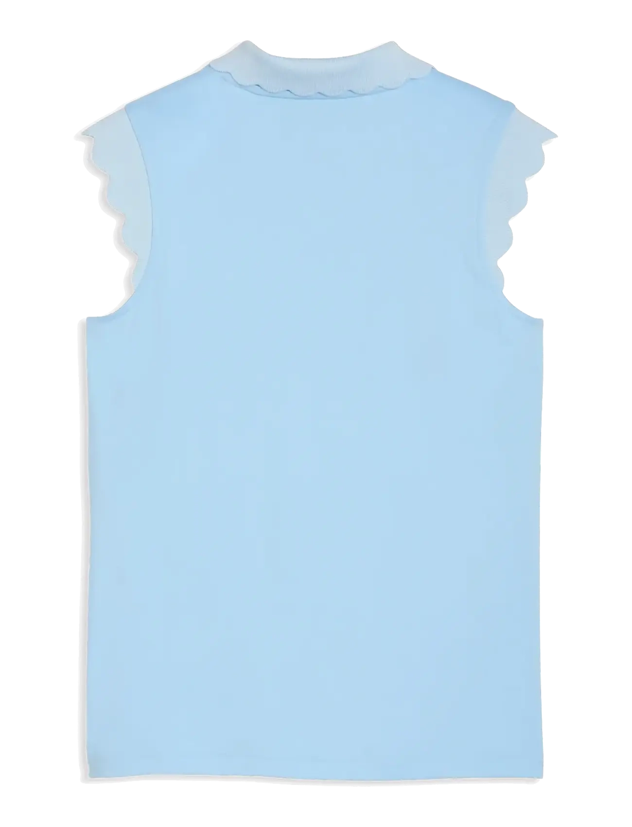 PUMA Golf - Girls Cloudspun Scallop Sleeve Polo - short-sleeved polos - spring blue - 1