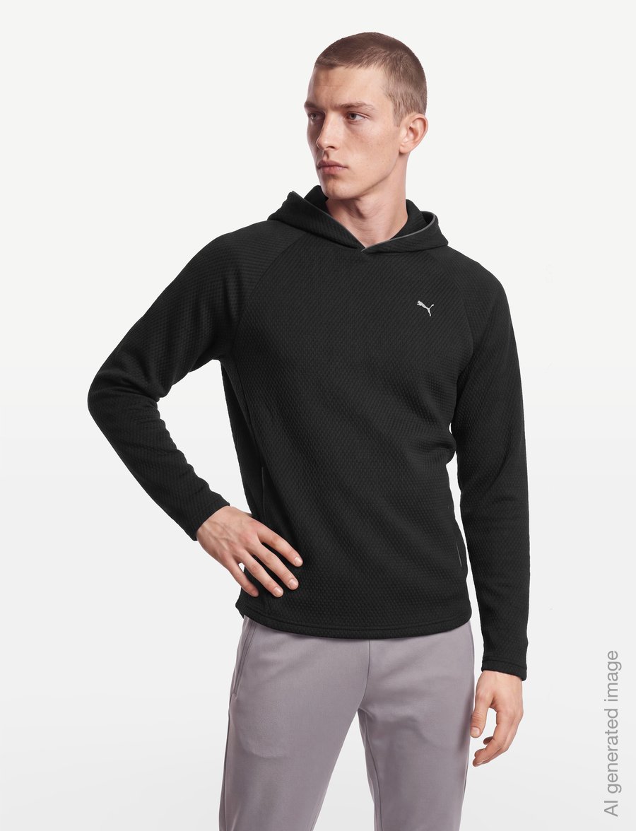 PUMA Golf - Boulder 2.0 Hoodie - LC - huvtröjor - puma black - 3
