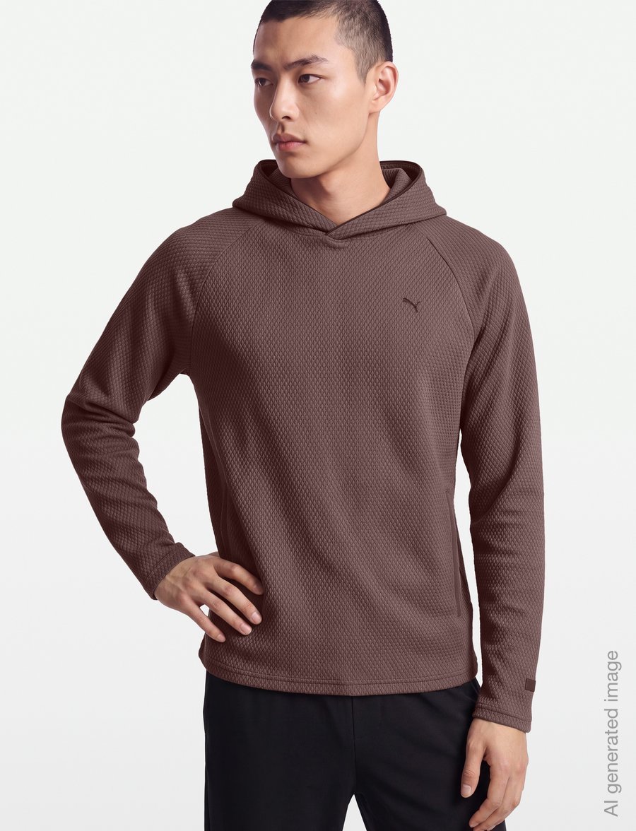 PUMA Golf - Boulder 2.0 Hoodie - LC - tops - rich cocoa - 3