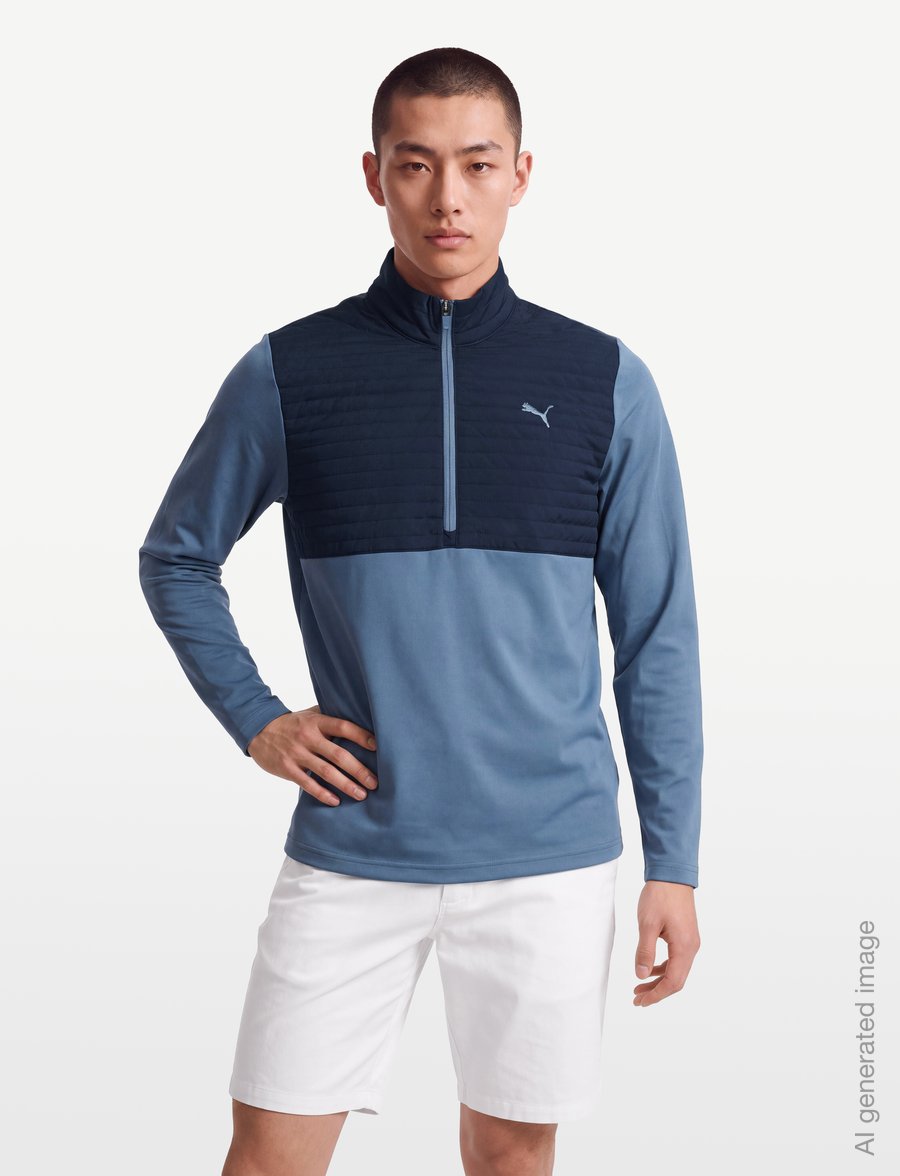 PUMA Golf - Cloudspun Tech Hybrid ½ Zip - LC - golf-jacken - deep navy - 3