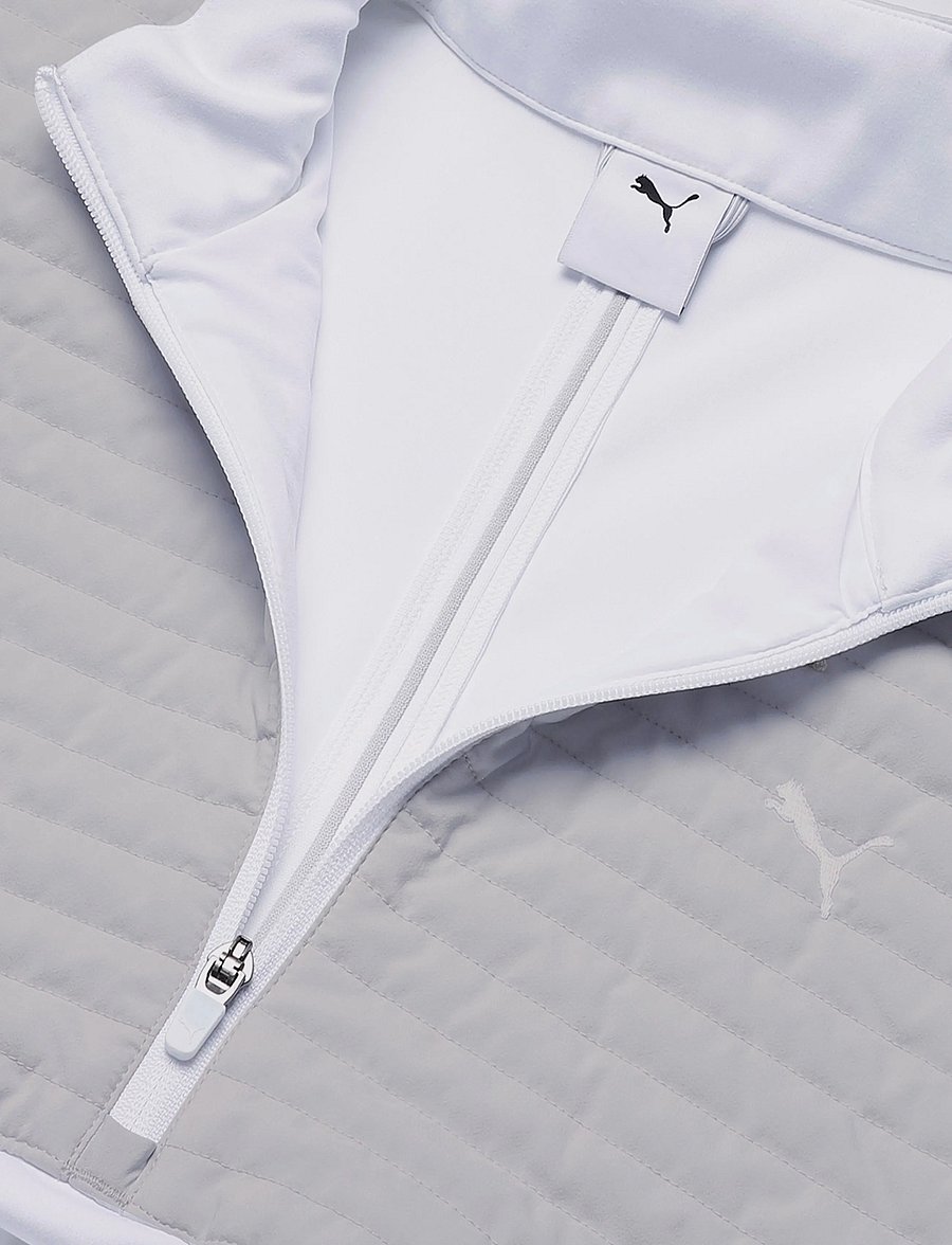 PUMA Golf - Cloudspun Tech Hybrid ½ Zip - LC - golfjakker - white glow-platino gray - 2