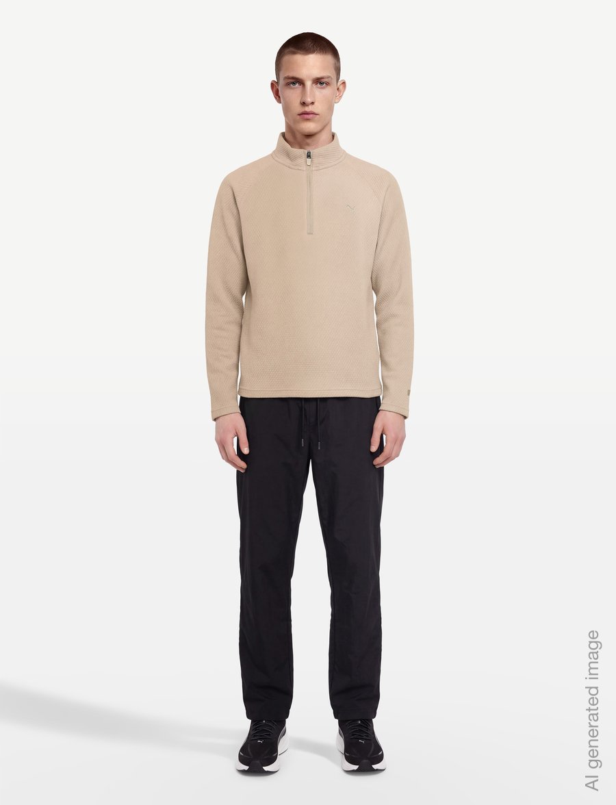 PUMA Golf - Boulder 2.0 1/4 Zip - LC - fleece og mellemlag - birch - 0