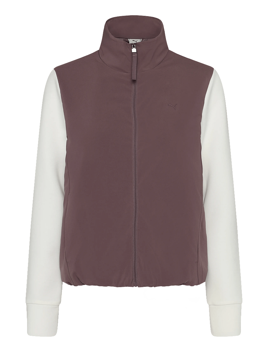 PUMA Golf - W Cloudspun Fleece Hybrid Jacket - rich cocoa-warm white - 0