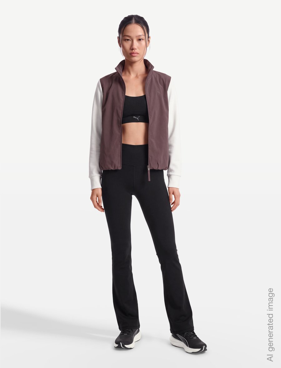PUMA Golf - W Cloudspun Fleece Hybrid Jacket - kampsunid ja vahekihid - rich cocoa-warm white - 0