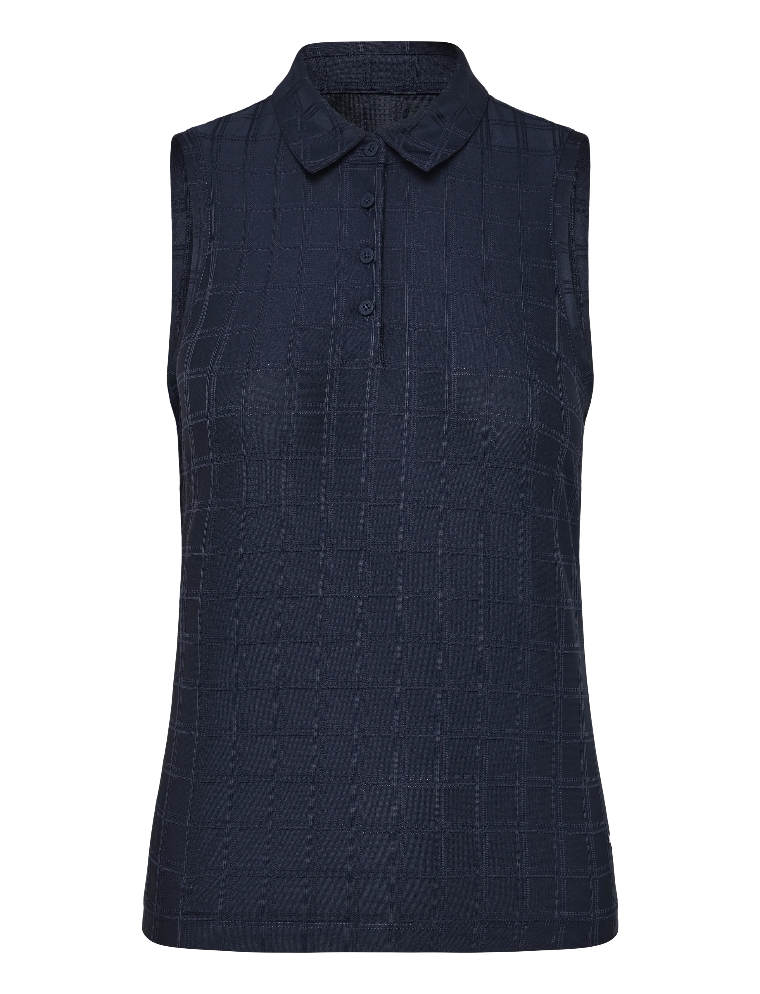 PUMA Golf W Plaid Knit SL Polo - Polo Shirts - DEEP NAVY / navy
