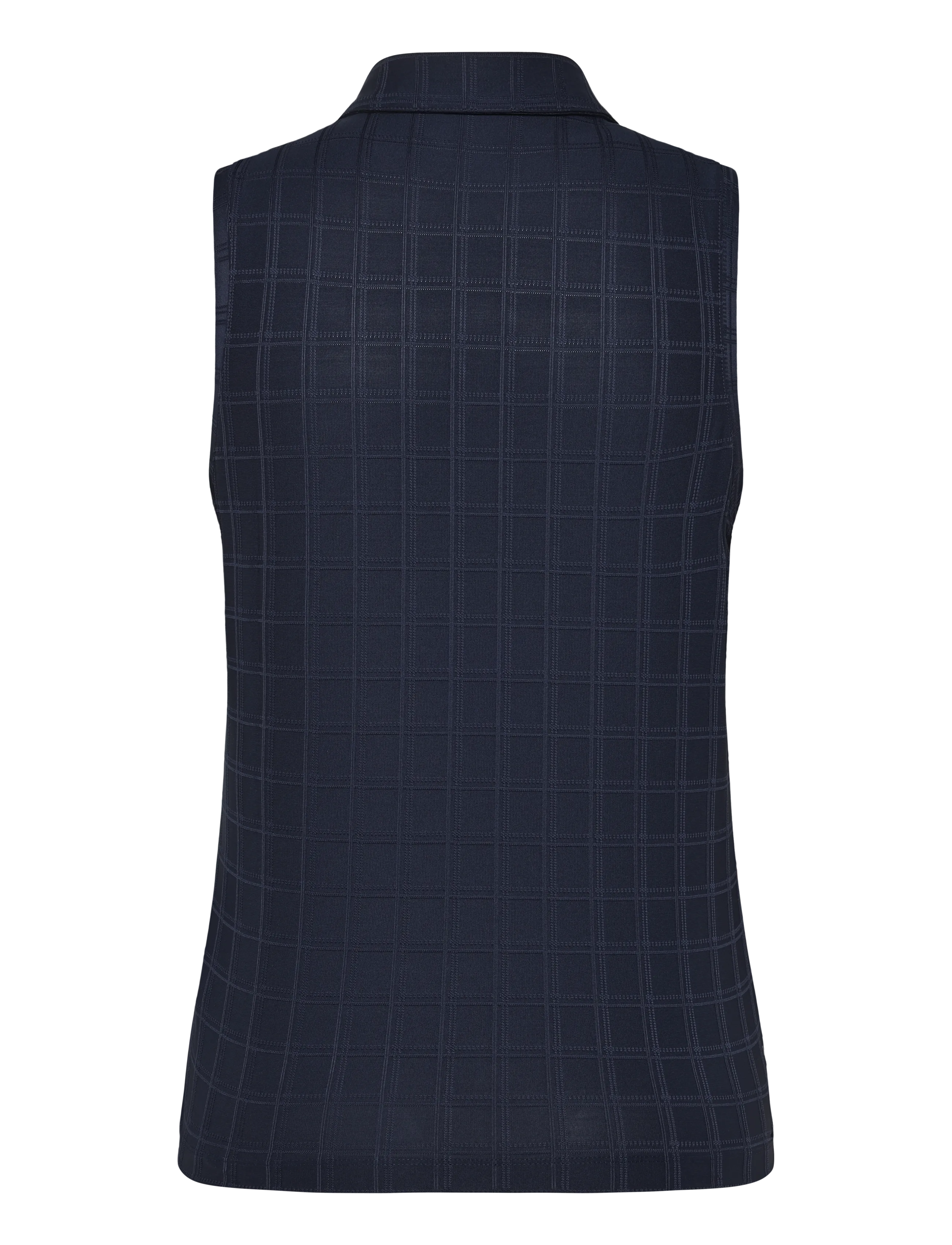 PUMA Golf - W Plaid Knit SL Polo - deep navy - 1