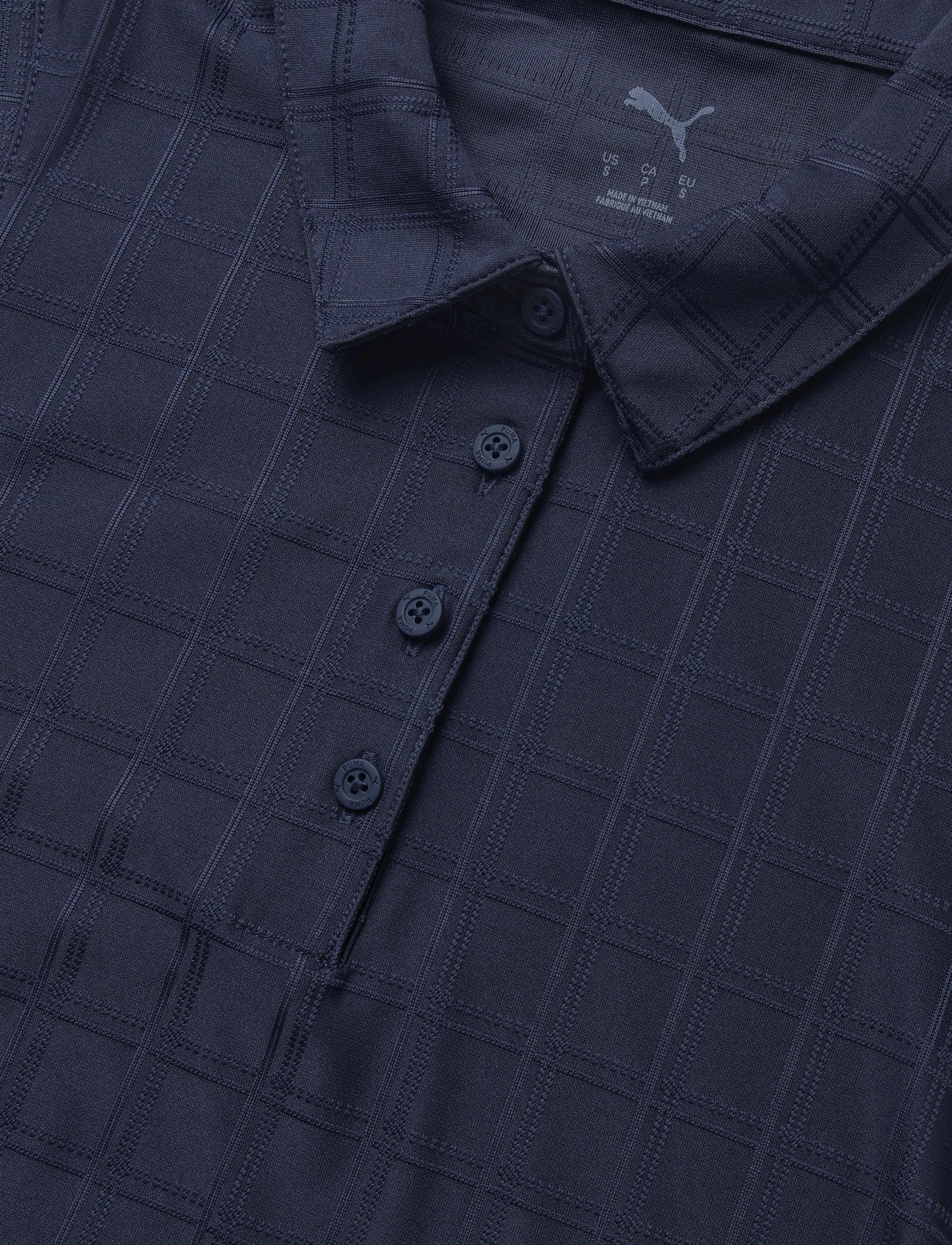 PUMA Golf - W Plaid Knit SL Polo - deep navy - 2