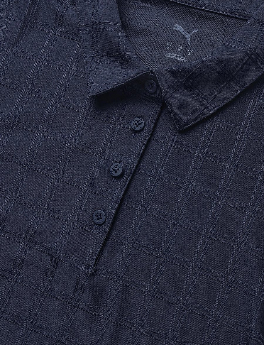 PUMA Golf - W Plaid Knit SL Polo - deep navy - 2
