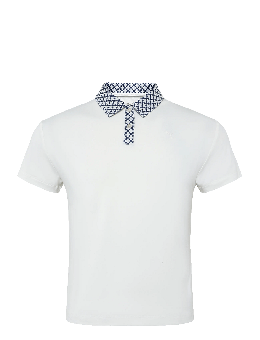 PUMA Golf - W Ezra Solid SS Polo - toppar & t-shirts - warm white - 0