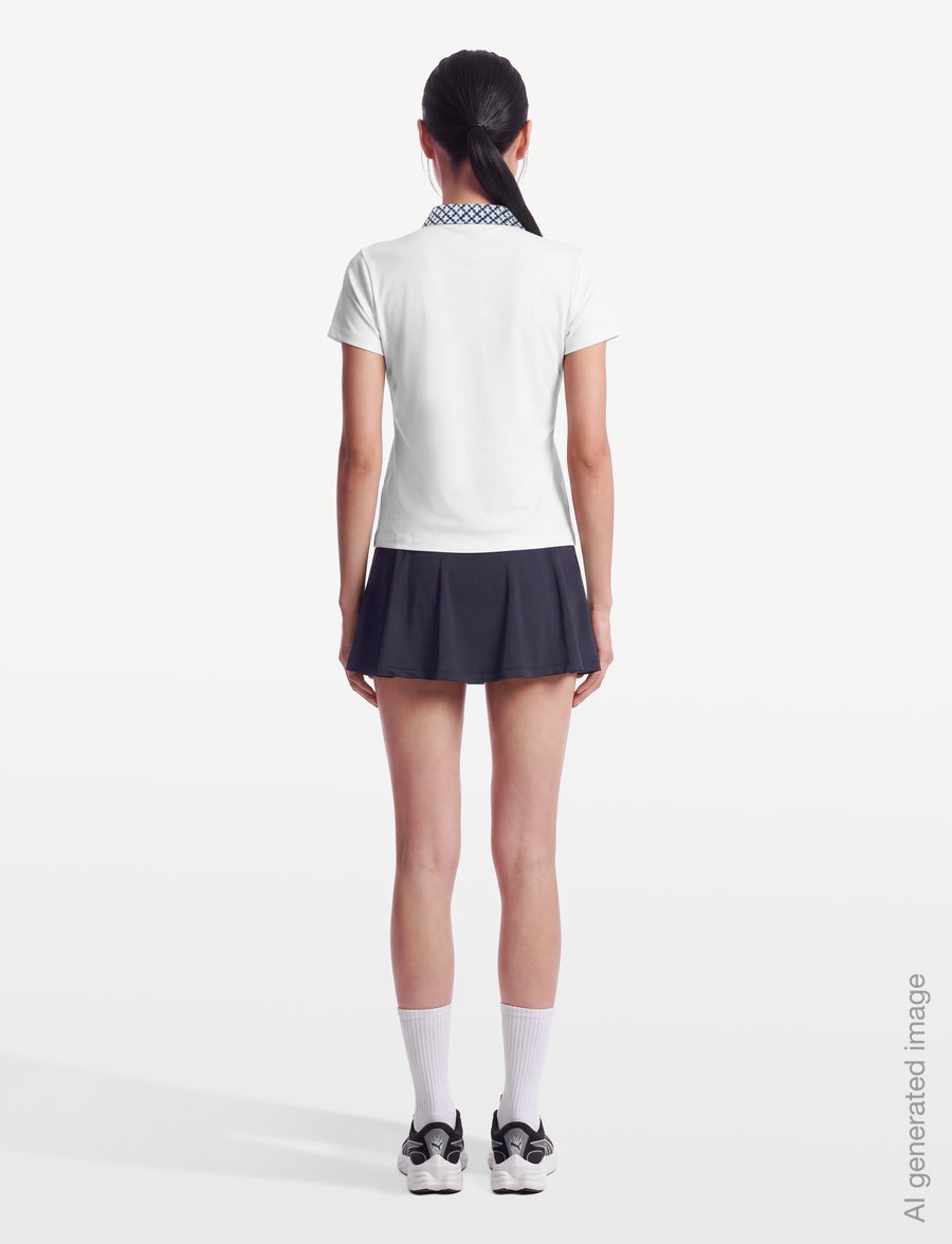 PUMA Golf - W Ezra Solid SS Polo - tops & t-shirts - warm white - 4