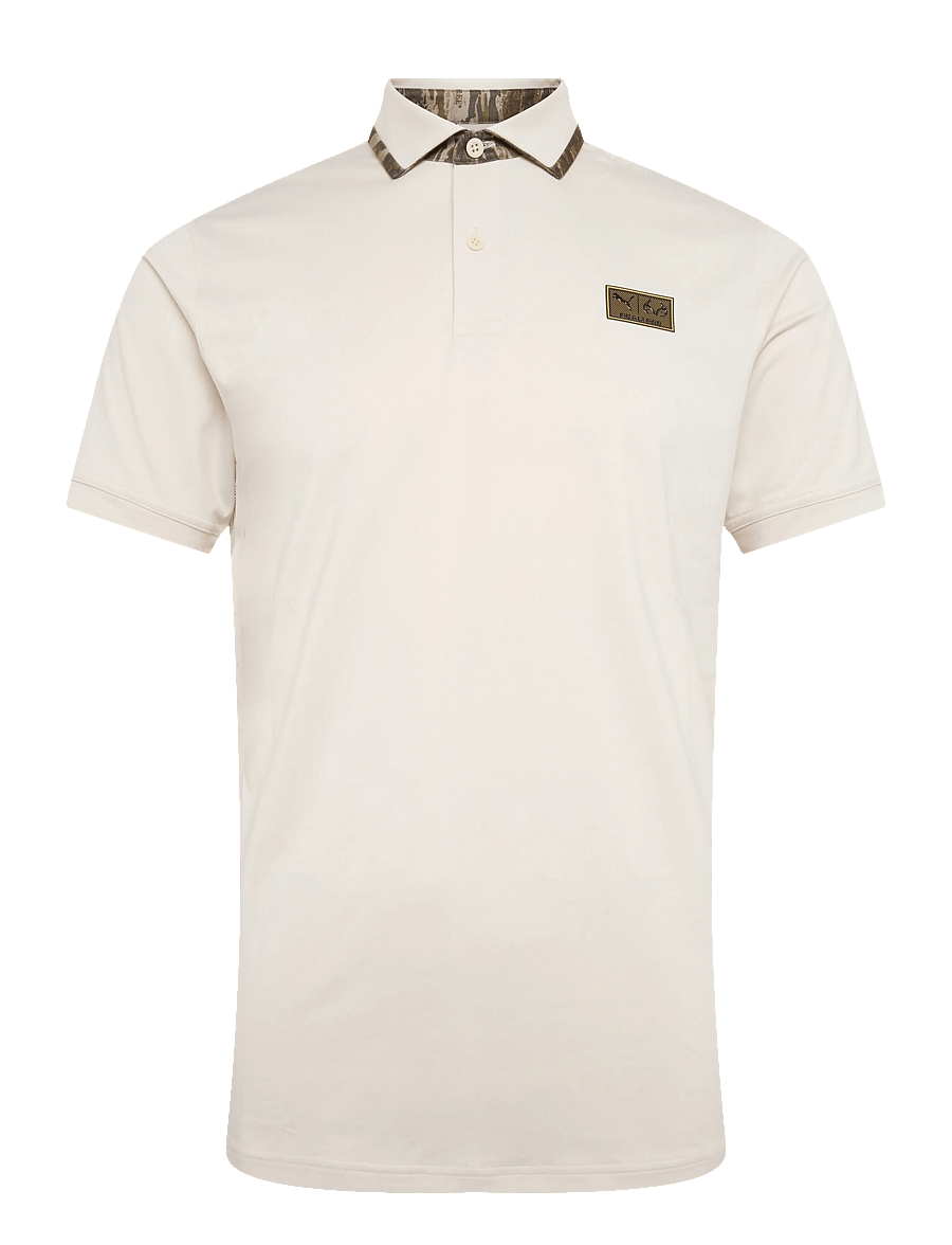 PUMA Golf - PUMA X REALTREE Solid Polo - oberteile & t-shirts - alpine snow - 0