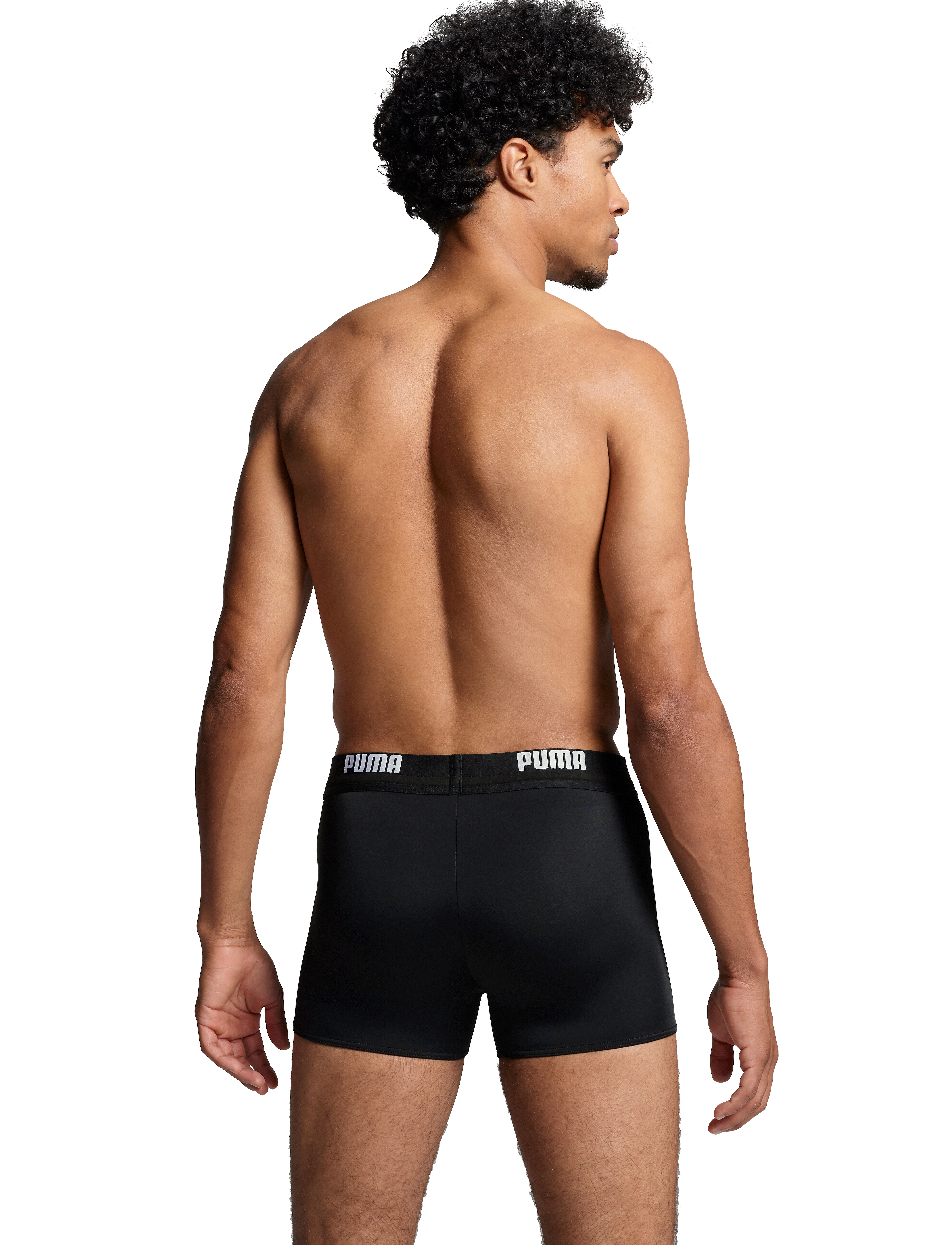 Puma Swim - PUMA SWIM MEN LOGO TRUNKS 1P - kelnaitės - black - 4