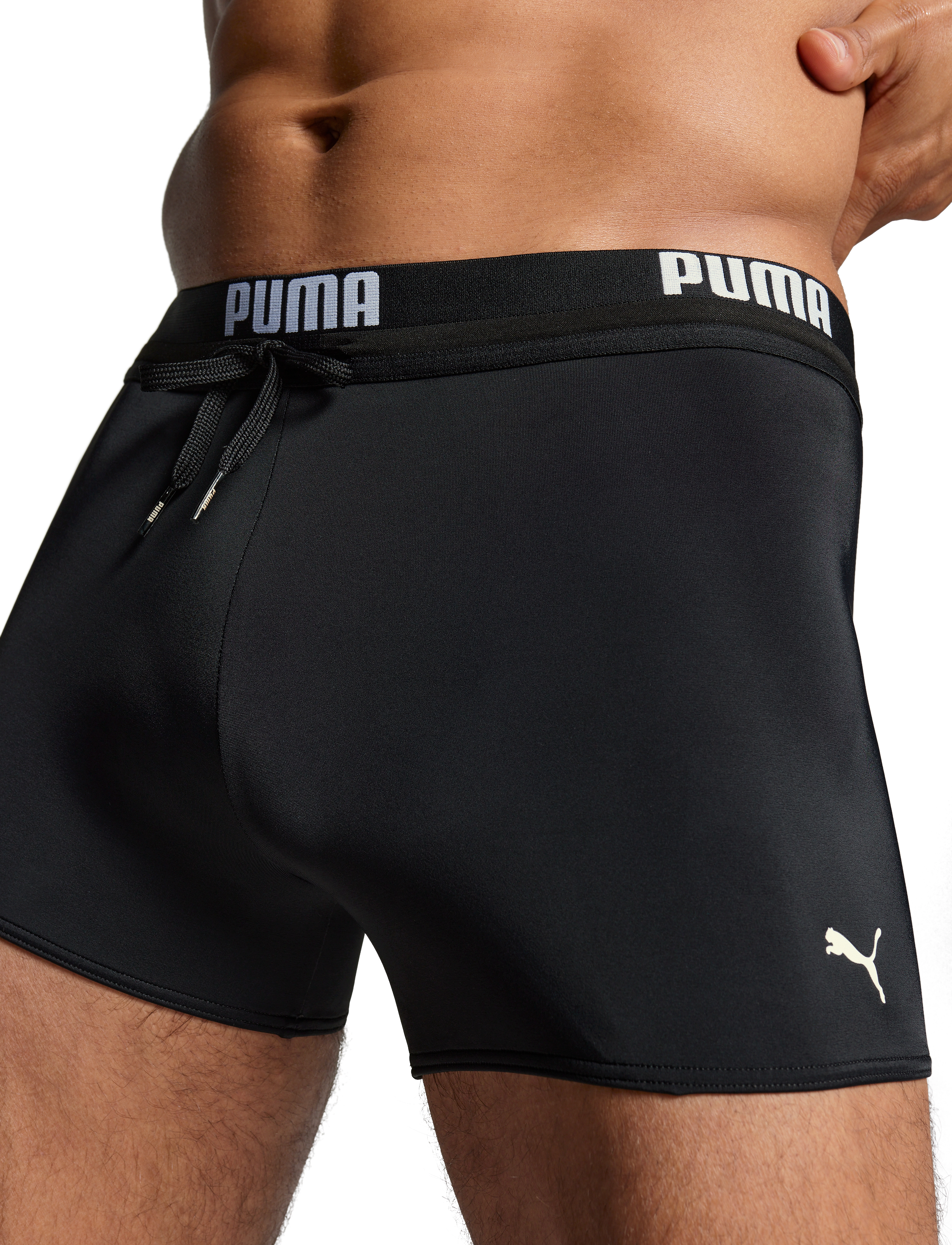 Puma Swim - PUMA SWIM MEN LOGO TRUNKS 1P - kelnaitės - black - 5