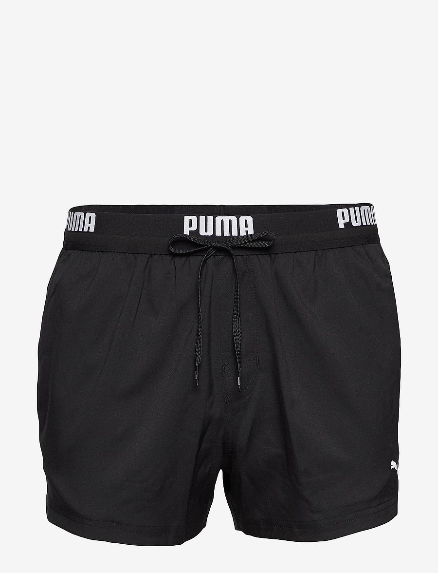 Puma Swim - PUMA SWIM MEN LOGO SHORT SHORTS 1P - maudymosi šortai - black - 1