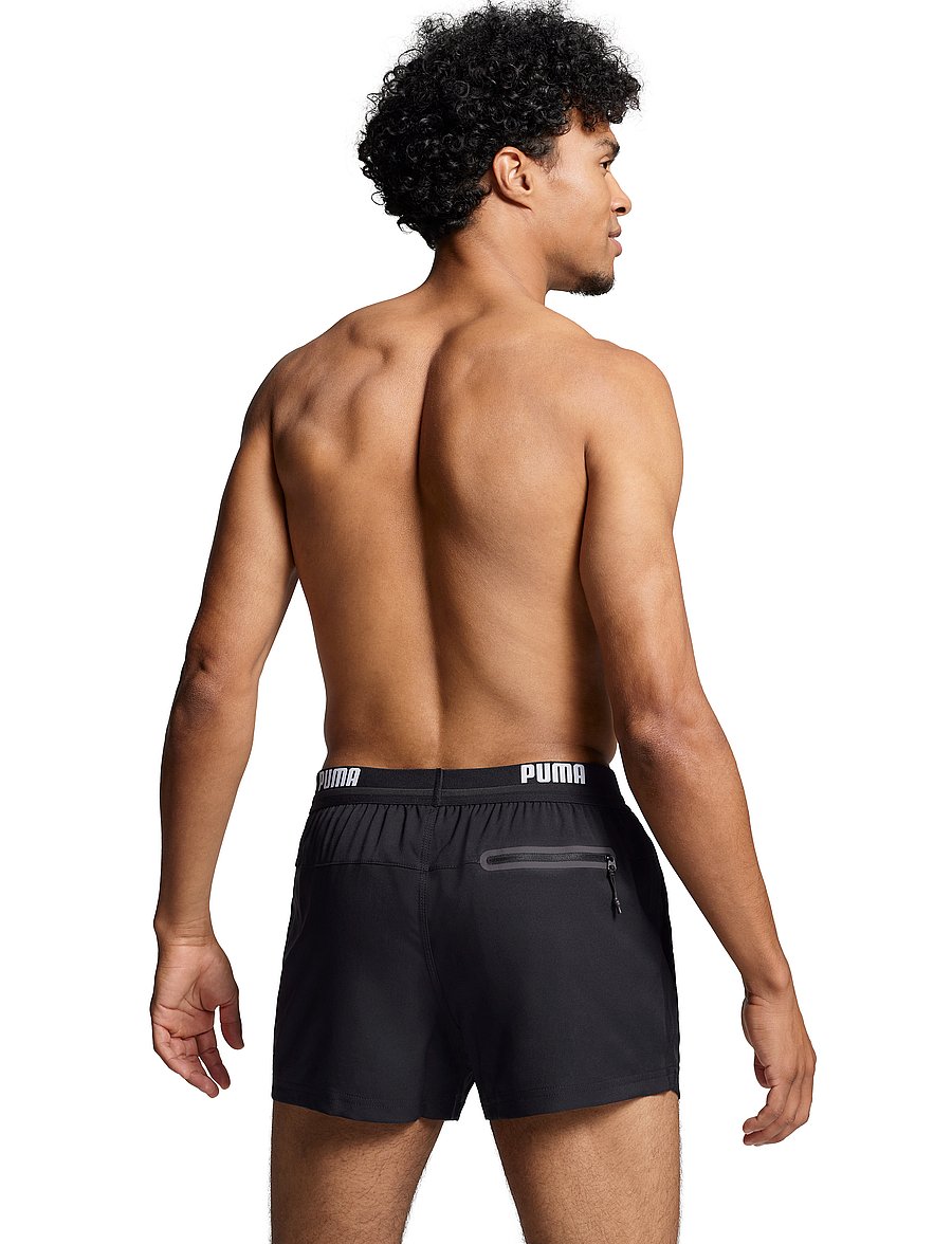 Puma Swim - PUMA SWIM MEN LOGO SHORT SHORTS 1P - maudymosi šortai - black - 4
