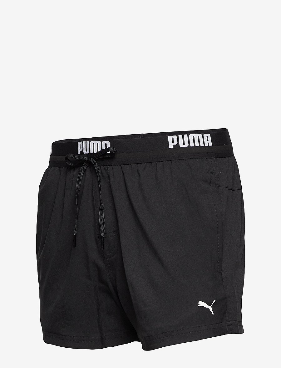 Puma Swim - PUMA SWIM MEN LOGO SHORT SHORTS 1P - maudymosi šortai - black - 3