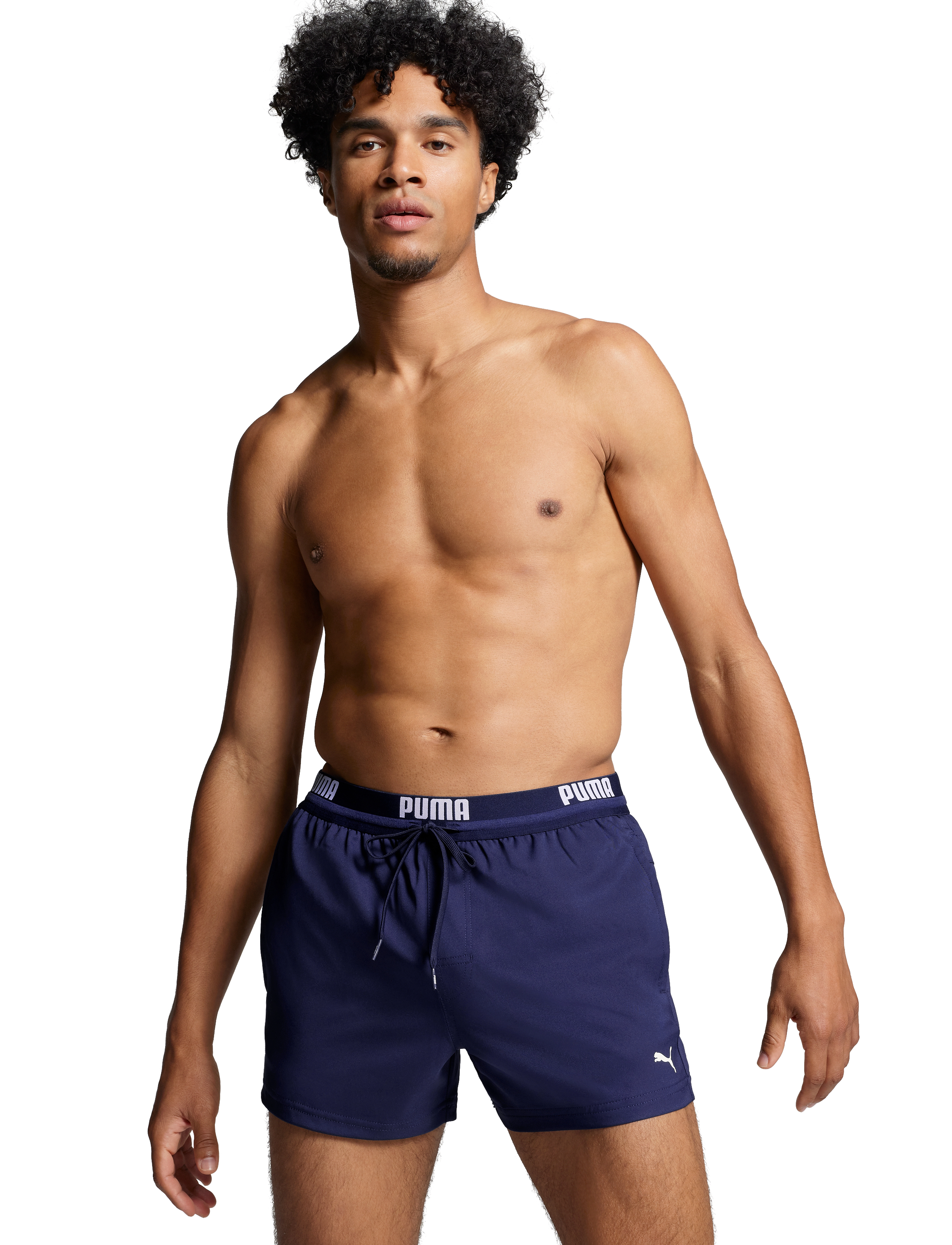 Puma Swim Men Logo Short Shorts 1P, XXL, Sport, Marineblau - Shorts, Männerswear