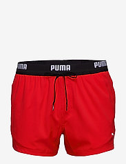 Puma Swim - PUMA SWIM MEN LOGO SHORT LENGTH SWI - najniższe ceny - red - 0