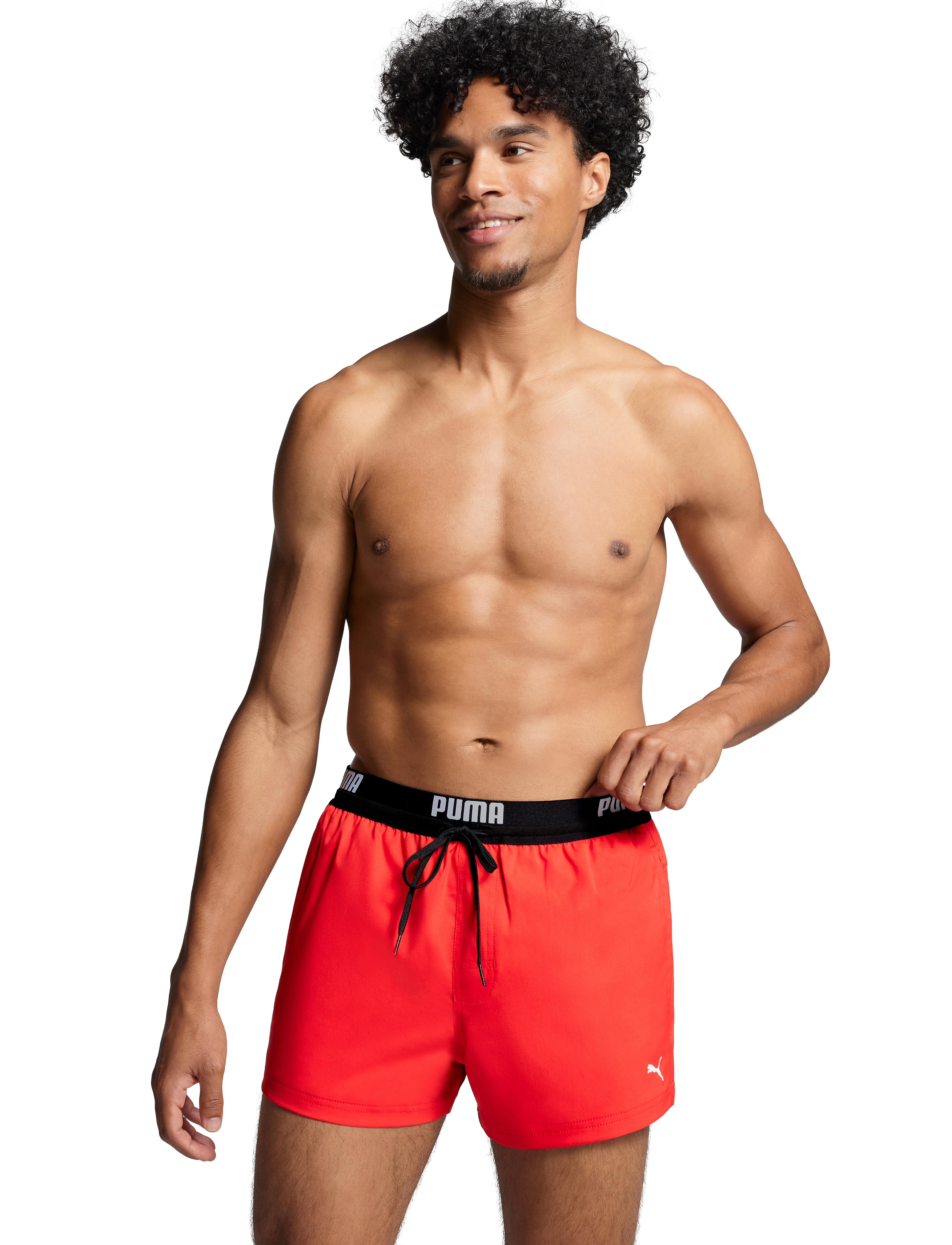 Puma Swim Men Logo Short Shorts 1P, M, Sport, Rot - Shorts, Männerswear