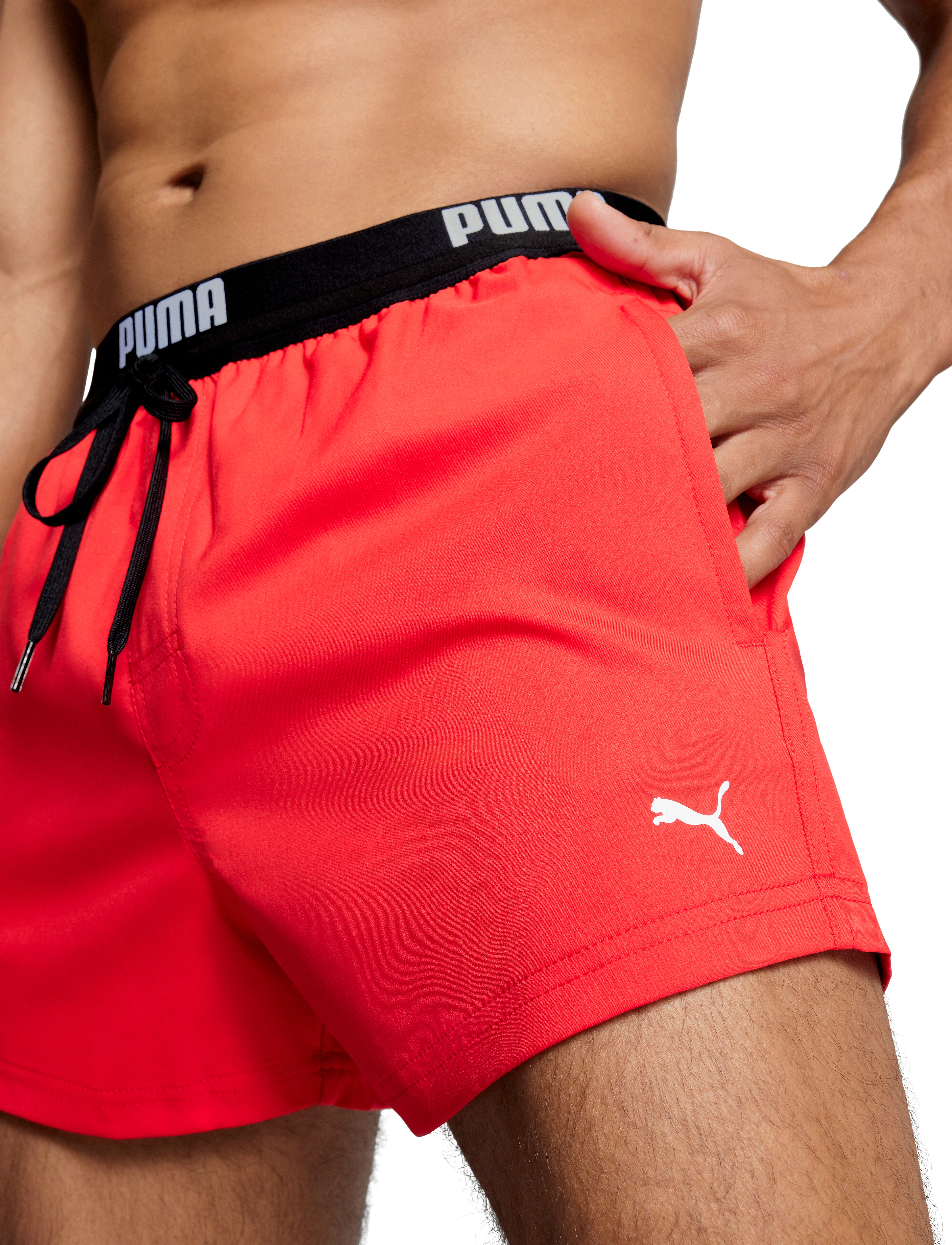 Puma Swim - PUMA SWIM MEN LOGO SHORT SHORTS 1P - badebukser - red - 5