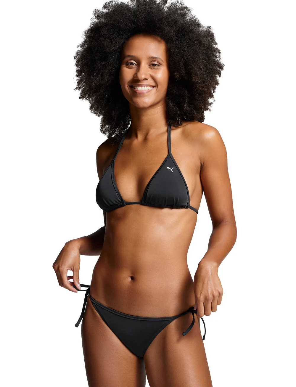 Puma Swim - PUMA SWIM WOMEN TRIANGLE TOP 1P - sportiga badkläder - black - 0