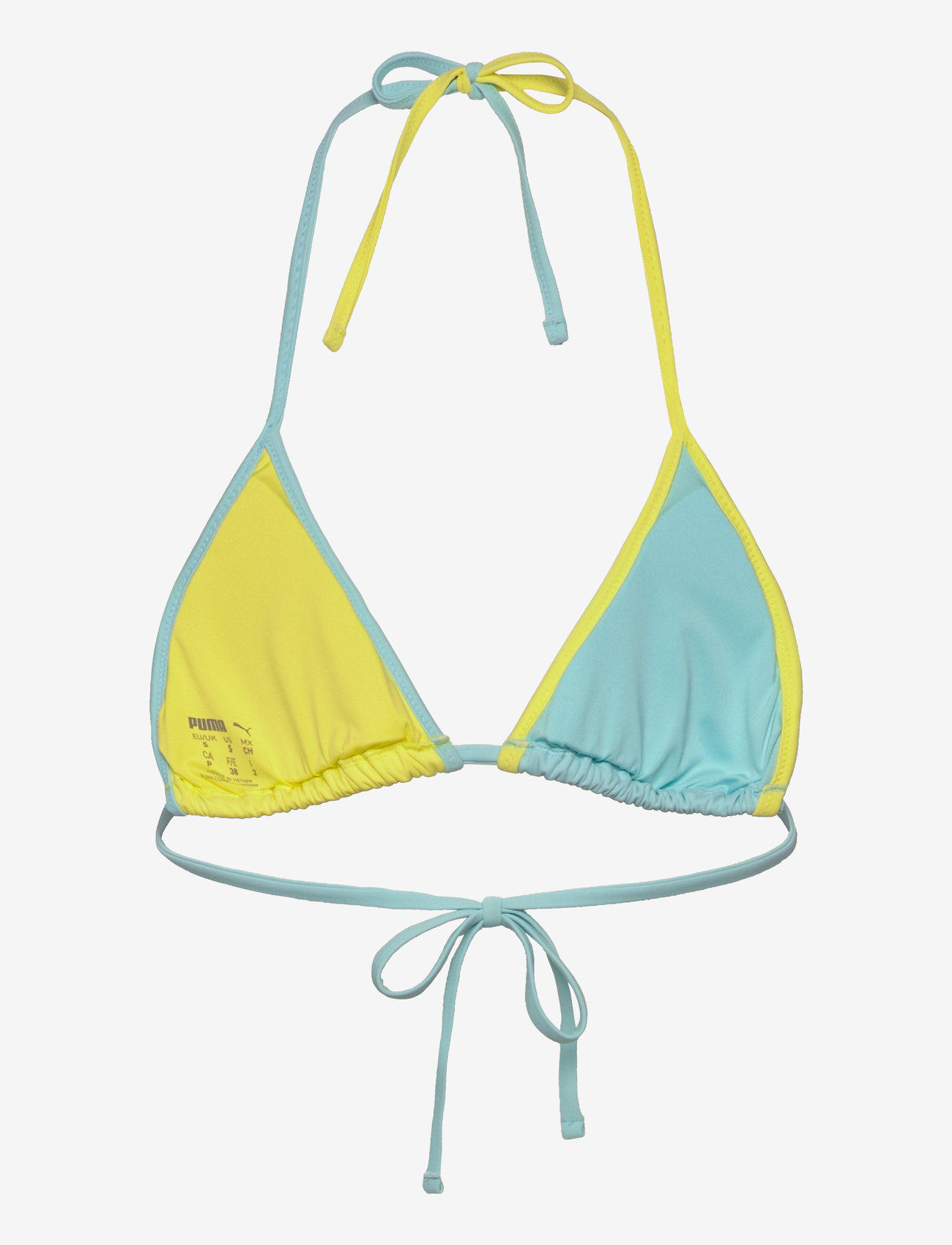 Puma Swim - PUMA SWIM WOMEN TRIANGLE TOP 1P - sports swimwear - mint / lemon yellow - 1