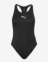 Puma Swim - PUMA SWIM WOMEN RACERBACK SWIMSUIT - sportiga badkläder - black - 1