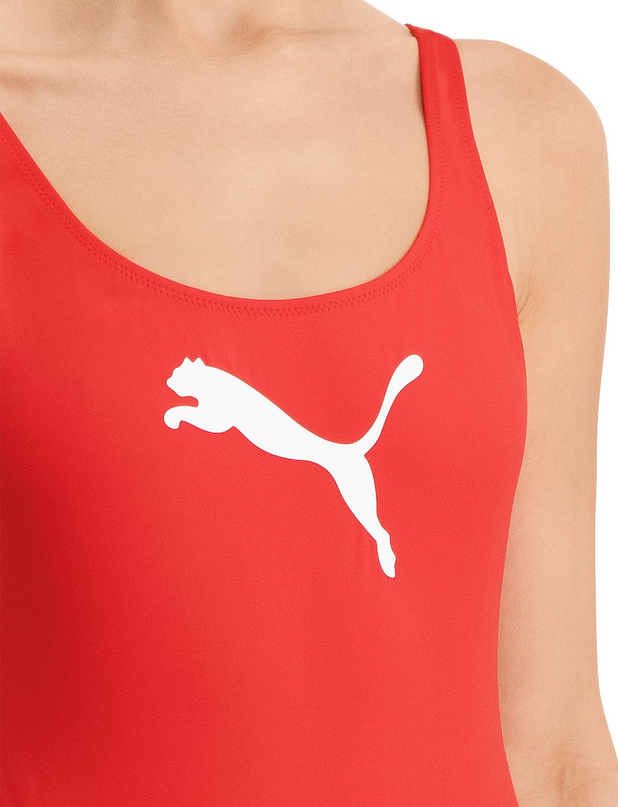 Puma Swim - PUMA SWIM WOMEN SWIMSUIT 1P - sportiga badkläder - red - 5