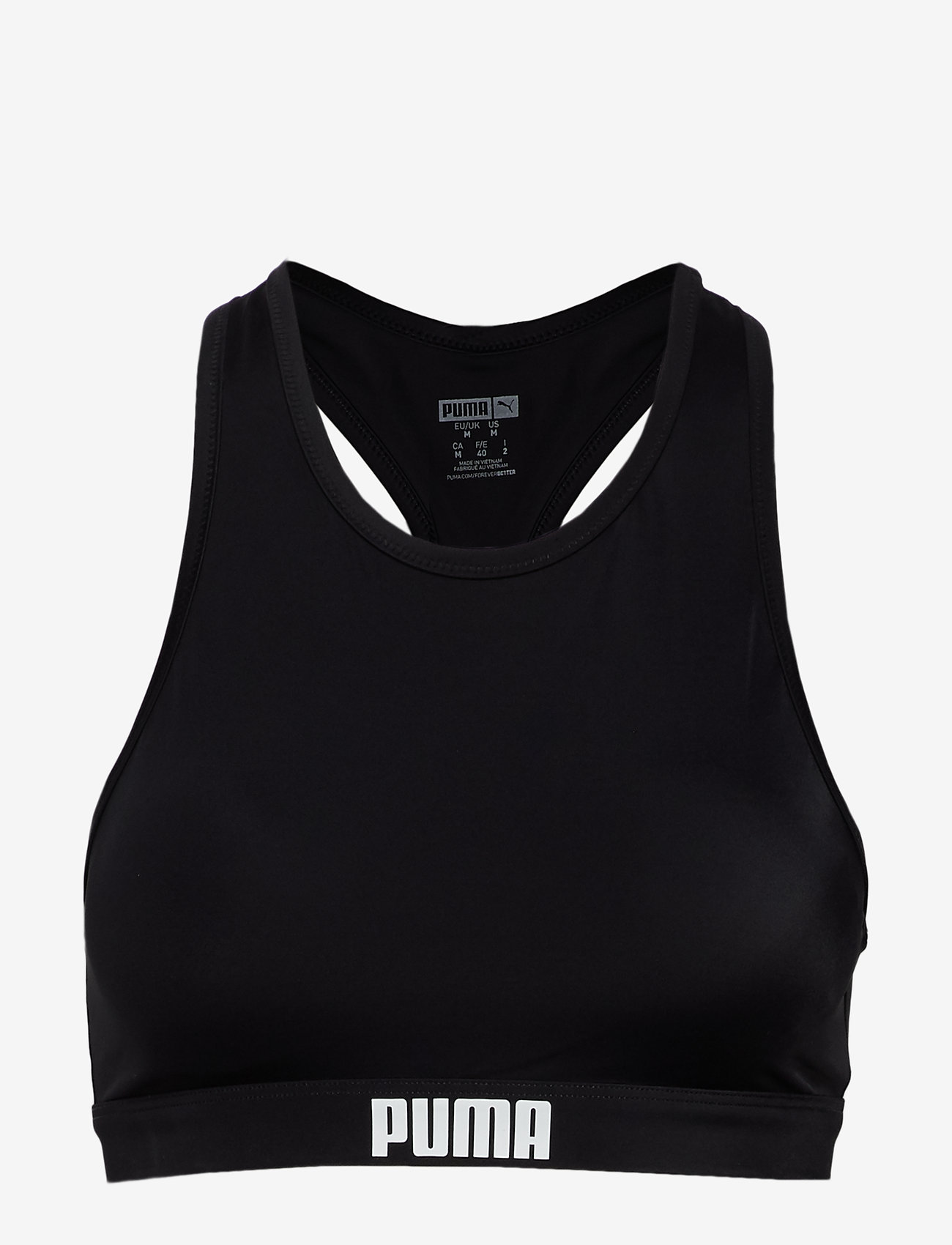 Puma Swim - PUMA SWIM WOMEN RACERBACK TOP 1P - sportiga badkläder - black - 1