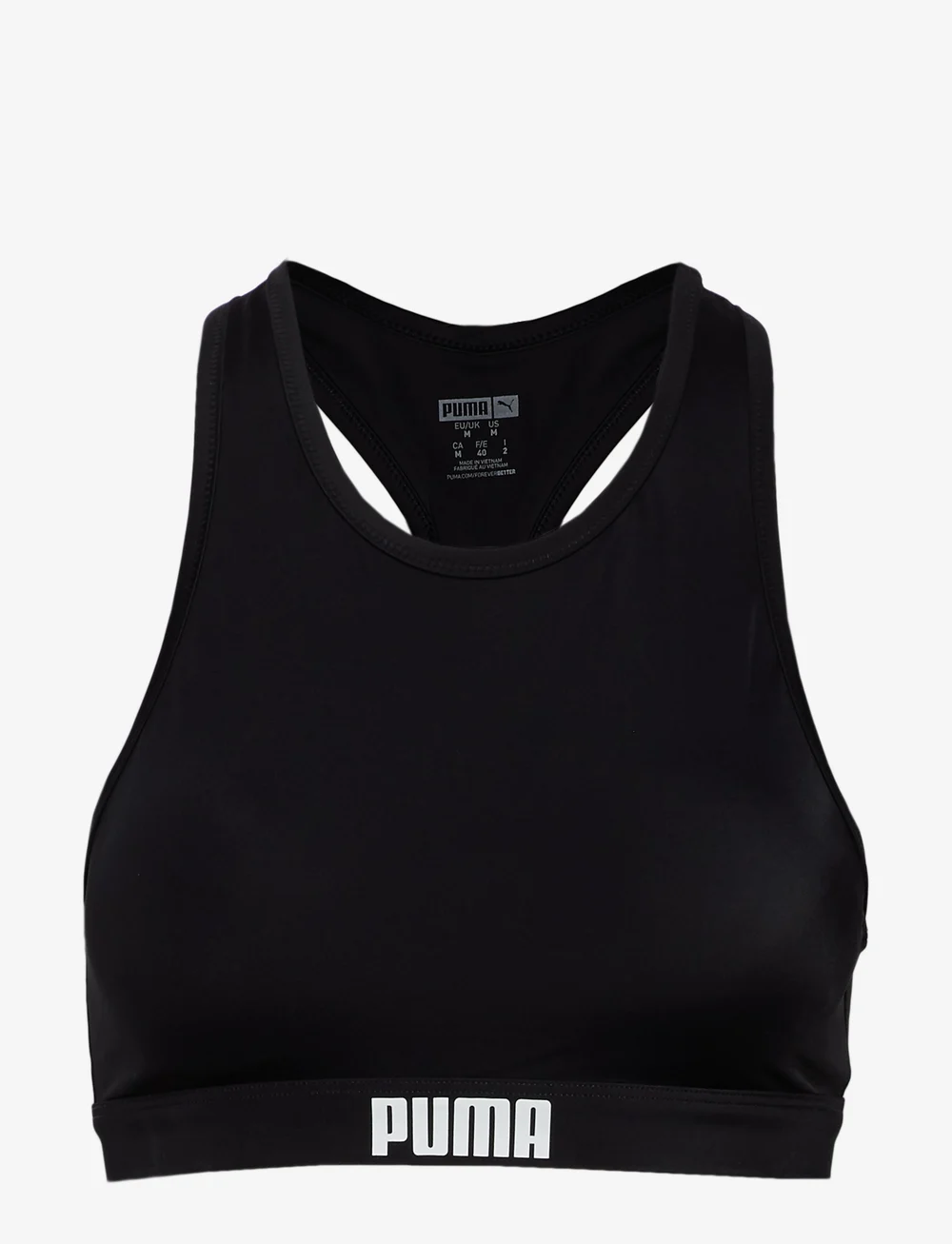 Puma Swim - PUMA SWIM WOMEN RACERBACK TOP 1P - sportsbadetøj - black - 1
