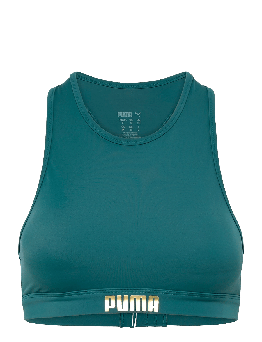 Puma Swim - PUMA SWIM WOMEN RACERBACK TOP 1P - bikinis - emerald ice - 0