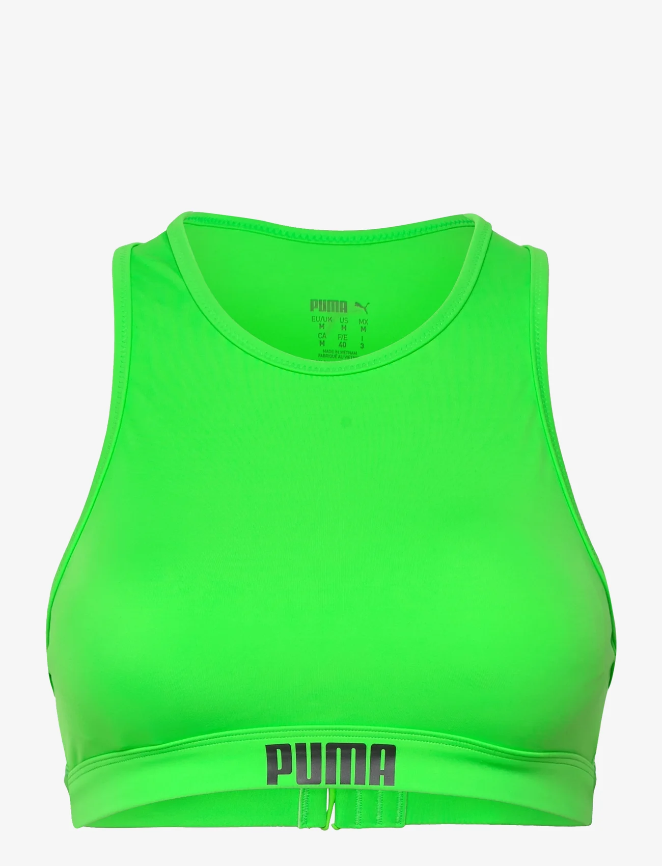 Puma Swim - PUMA SWIM WOMEN RACERBACK SWIM TOP - bandeau-bikinis - fluo green - 0