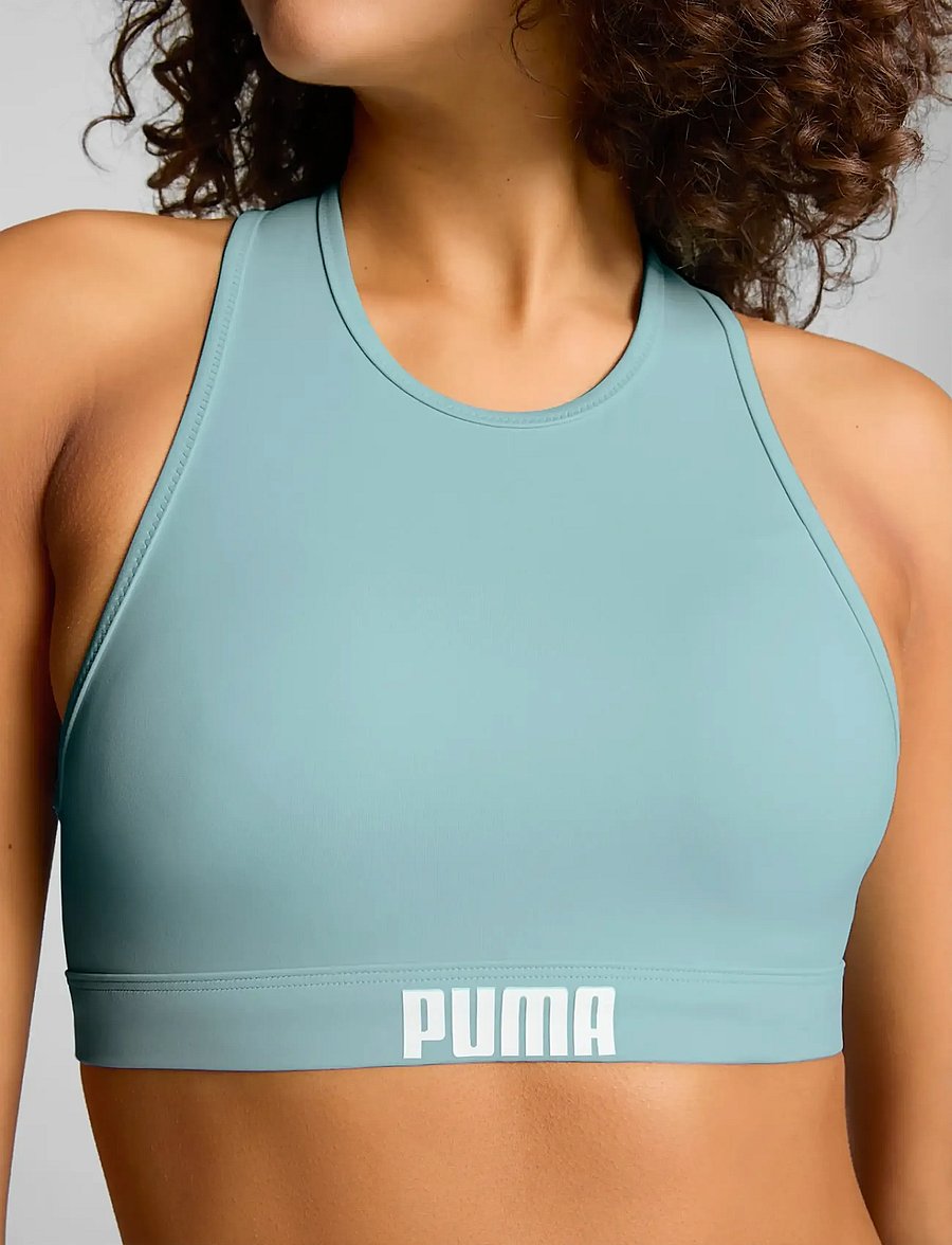 Puma Swim - PUMA SWIM WOMEN RACERBACK TOP 1P - bikinis - mint - 5